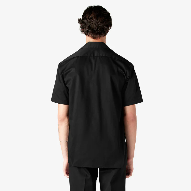 DICKIES MENS S/S WORK SHIRT (1574)-BLACK - Image 3
