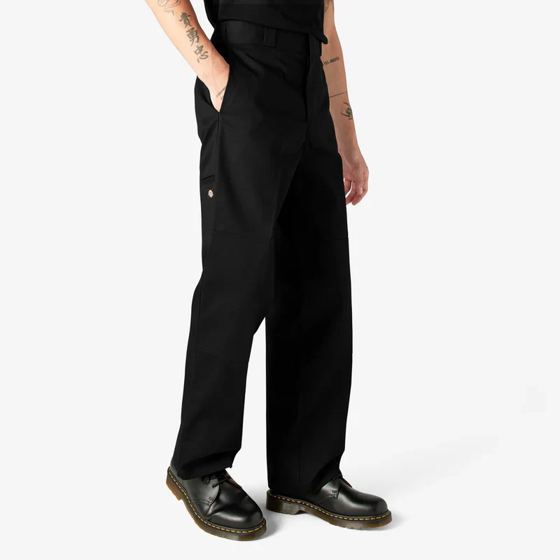 DICKIES  MENS TWILL DOUBLE KNEE WORK PANT (85283)- BLACK - Image 3
