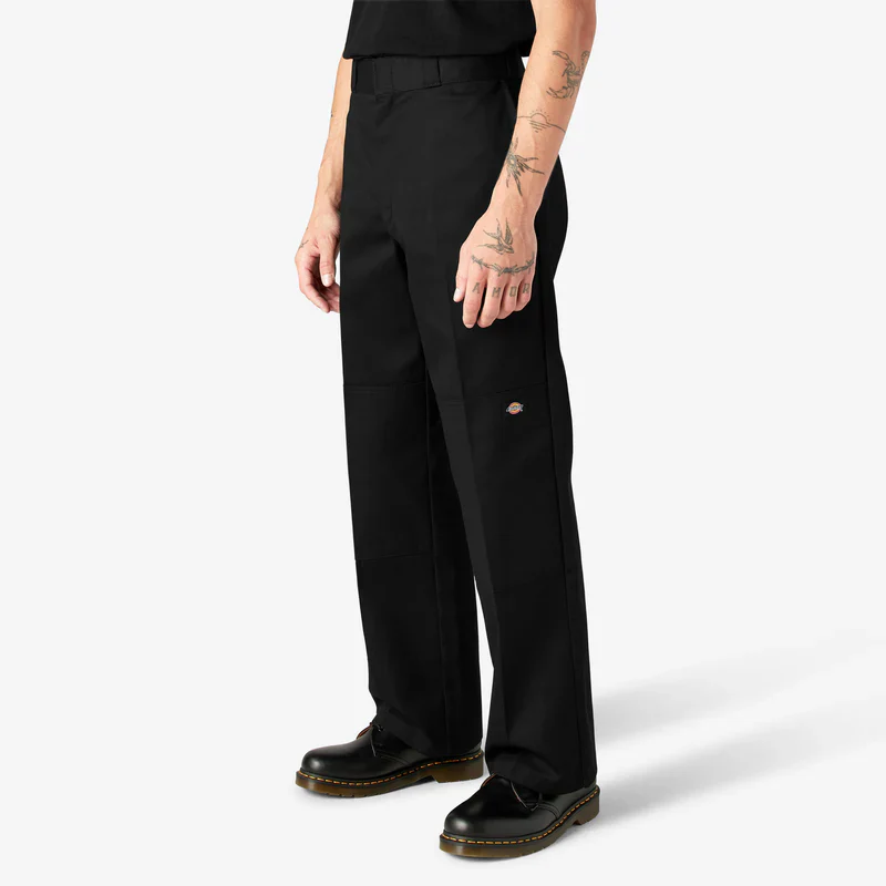 DICKIES  MENS TWILL DOUBLE KNEE WORK PANT (85283)- BLACK - Image 4