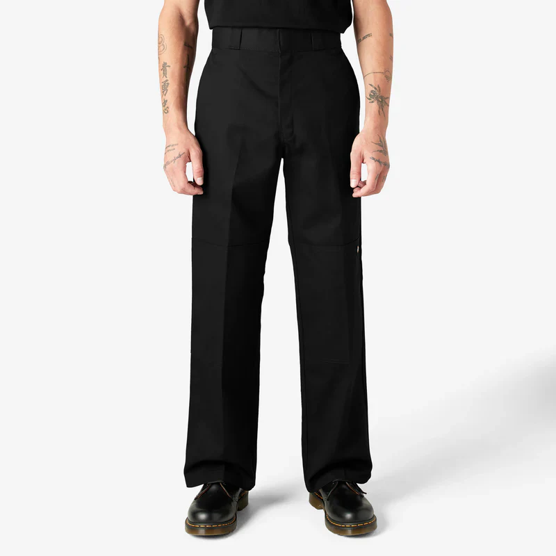 DICKIES  MENS TWILL DOUBLE KNEE WORK PANT (85283)- BLACK - Image 5