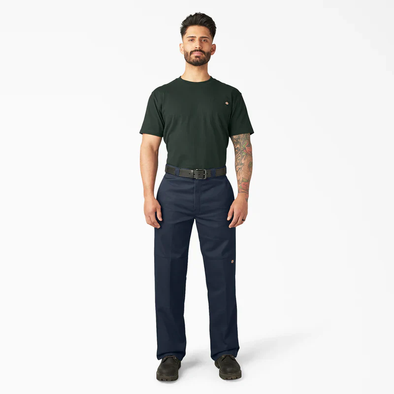 DICKIES MENS TWILL DOUBLE KNEE WORK PANT (85283)-DARK NAVY - 0DN - Image 4
