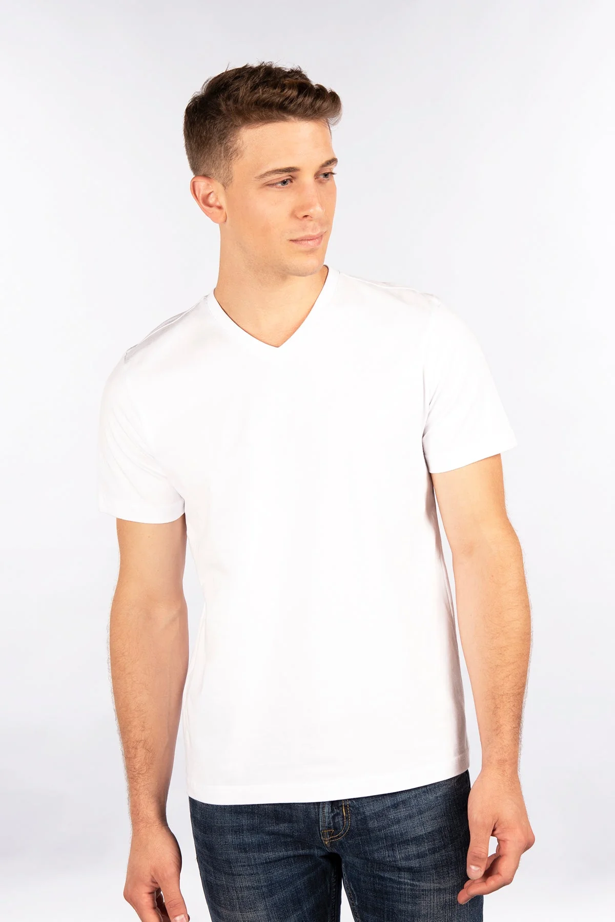 CityLab - Fitted T-Shirt, V Neck 0208V - Image 7