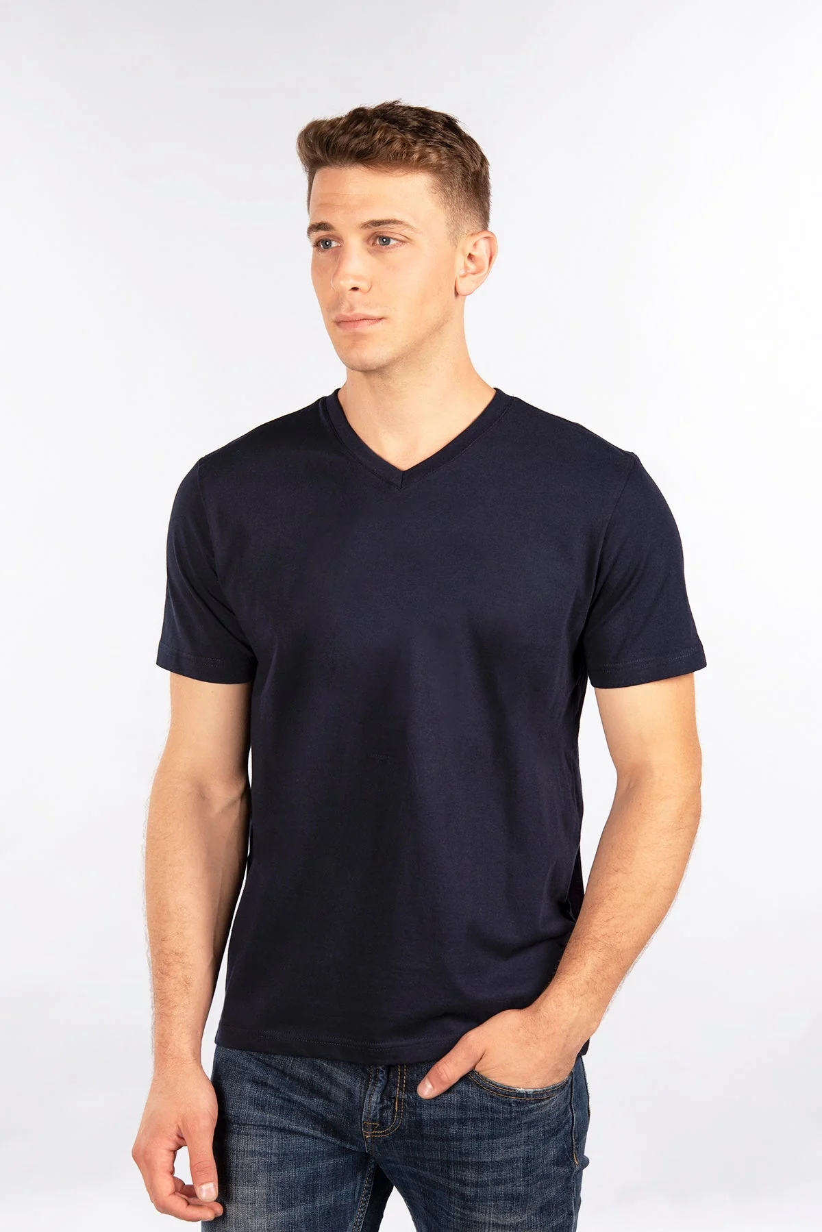 CityLab - Fitted T-Shirt, V Neck 0208V - Image 9