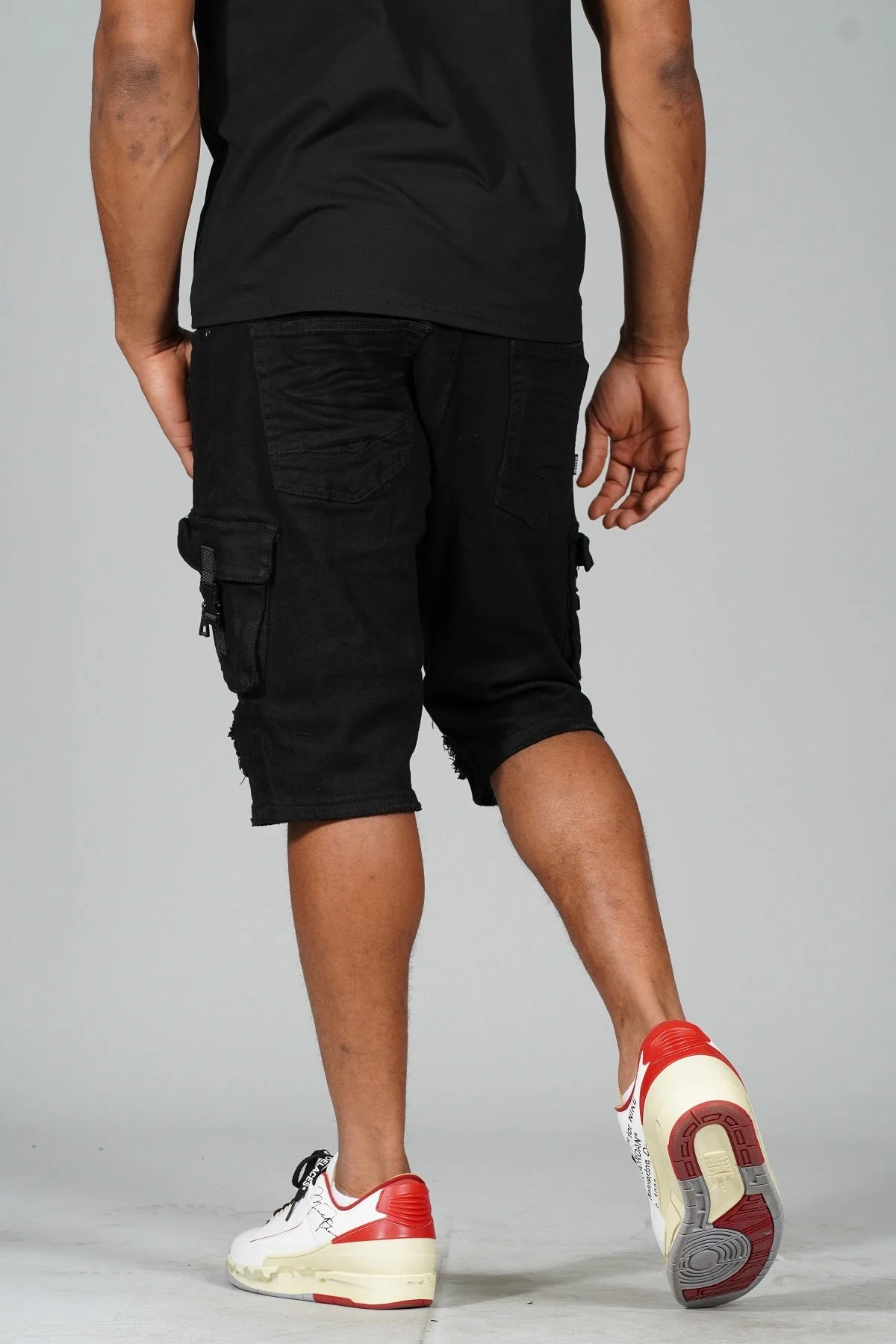 M936 Makobi Denim Cargo Shorts - Image 5