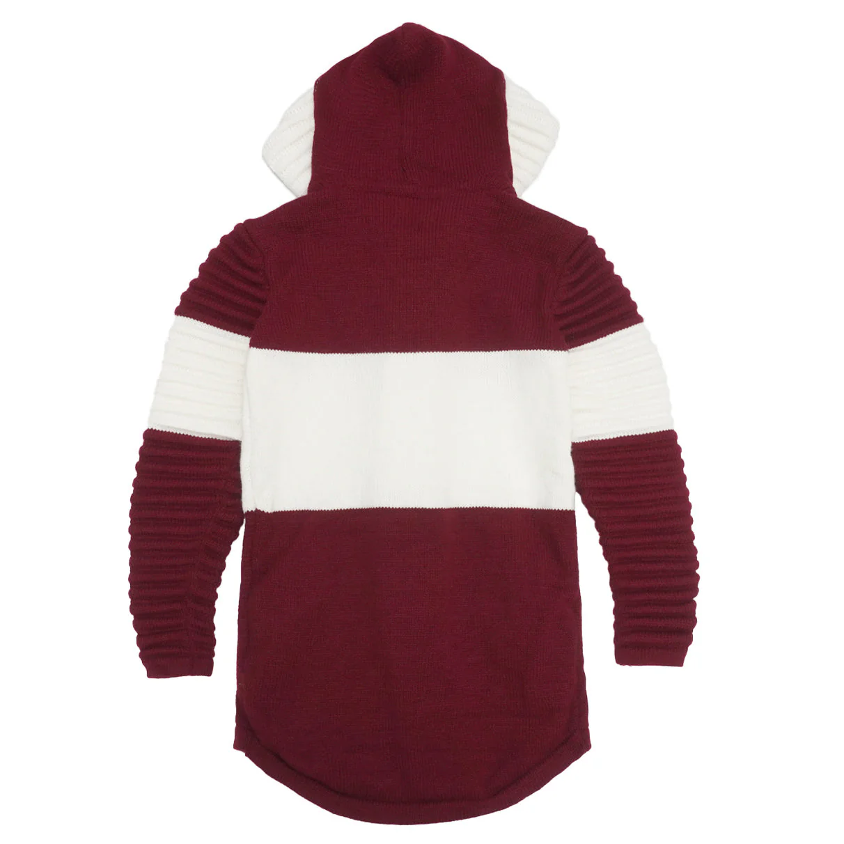 Makobi - Giovanni Two-Tone Sweater(M4218) - Burgundy - Image 3