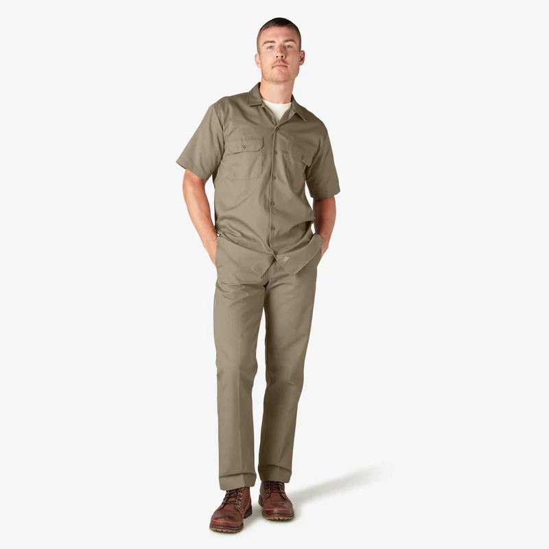 MENS S/S WORK SHIRT (1574)- DESERT SAND - 0DS - Image 4