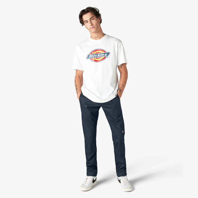 MENS TWILL DOUBLE KNEE WORK PANT -DARK NAVY-0DN (WP811) -Skinny Fit - Image 3