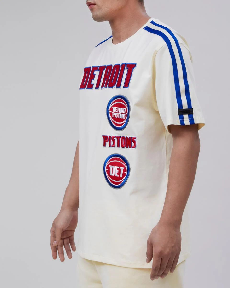 Pro Standard - Detroit Pistons Retro Classic Sj Striped Tee - Image 3