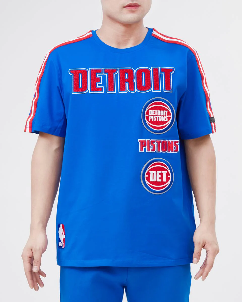 Pro Standard - Detroit Pistons Retro Classic Sj Striped Tee - Image 5
