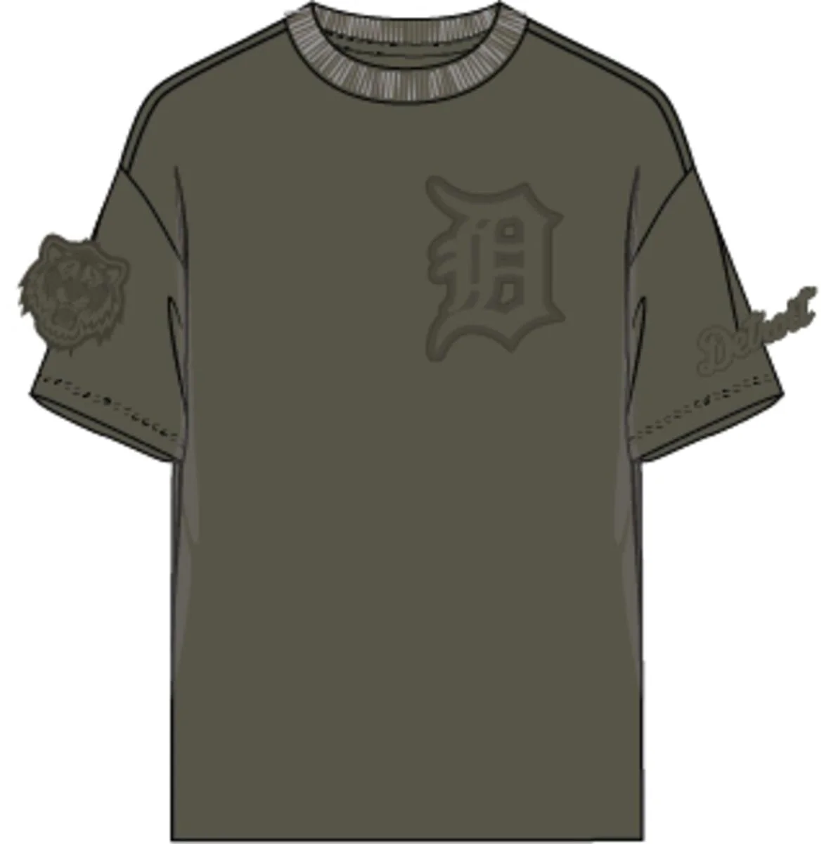 Pro Standard - Detroit Tigers Neutral Cj Drop Shoulder Tee - Image 5