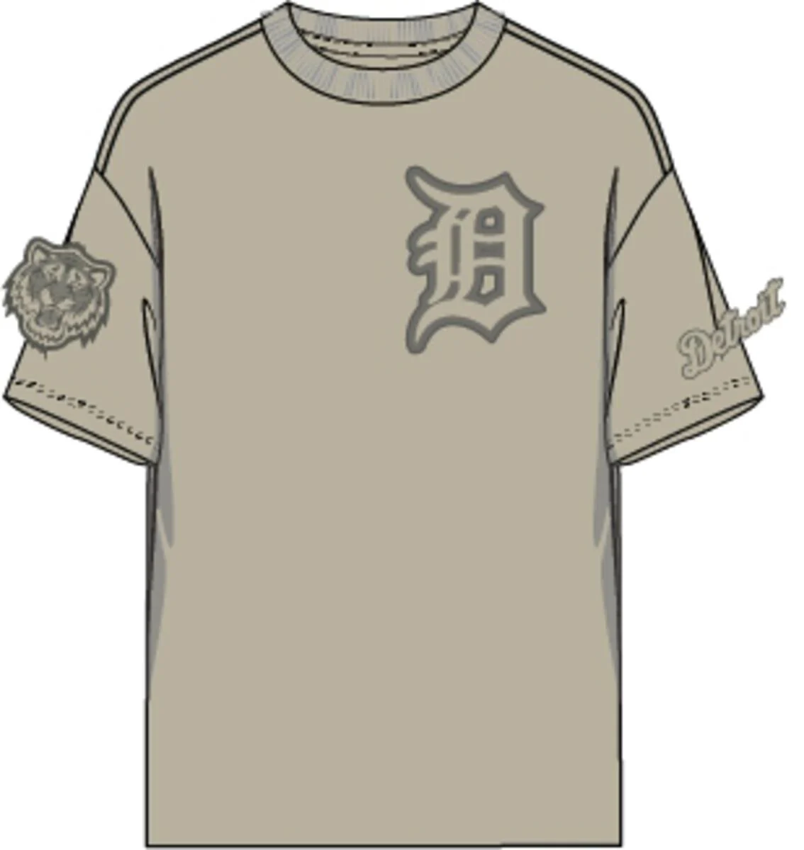 Pro Standard - Detroit Tigers Neutral Cj Drop Shoulder Tee - Image 7