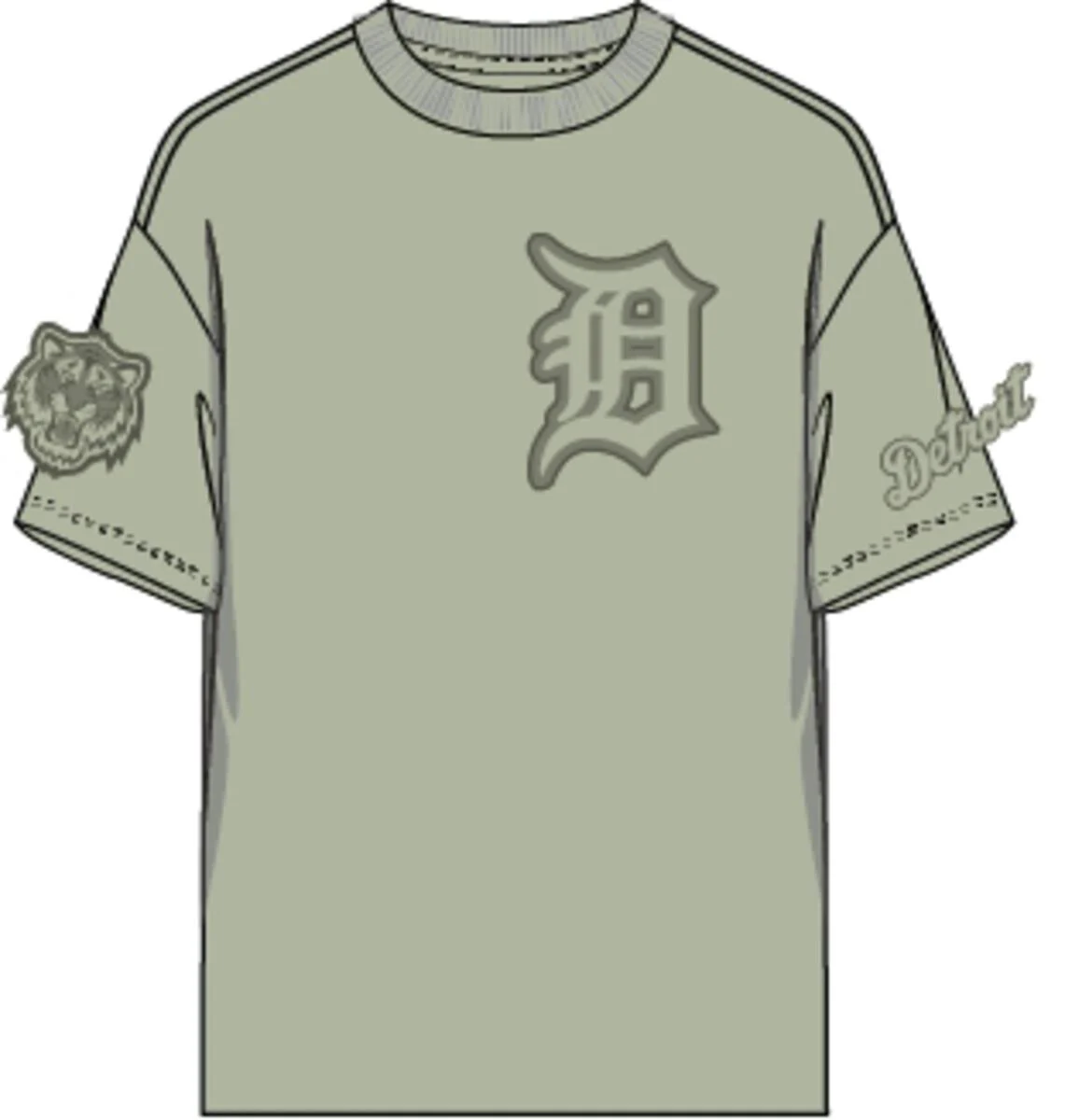 Pro Standard - Detroit Tigers Neutral Cj Drop Shoulder Tee - Image 9